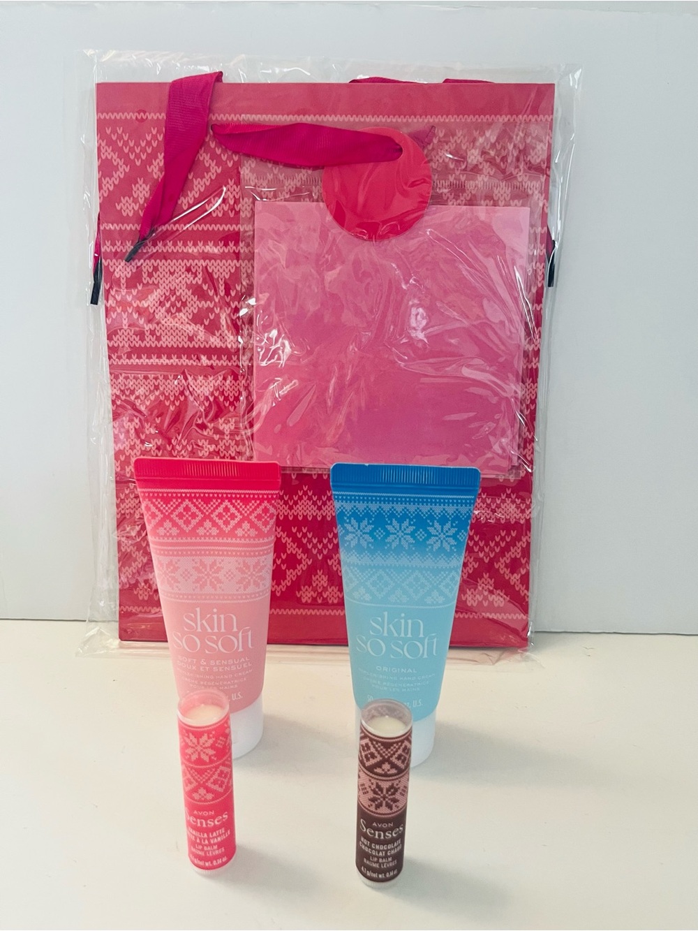 Avon Skin So Soft Holiday Hand Creams & Hot Chocolate & Vanilla Latte Lip Balms